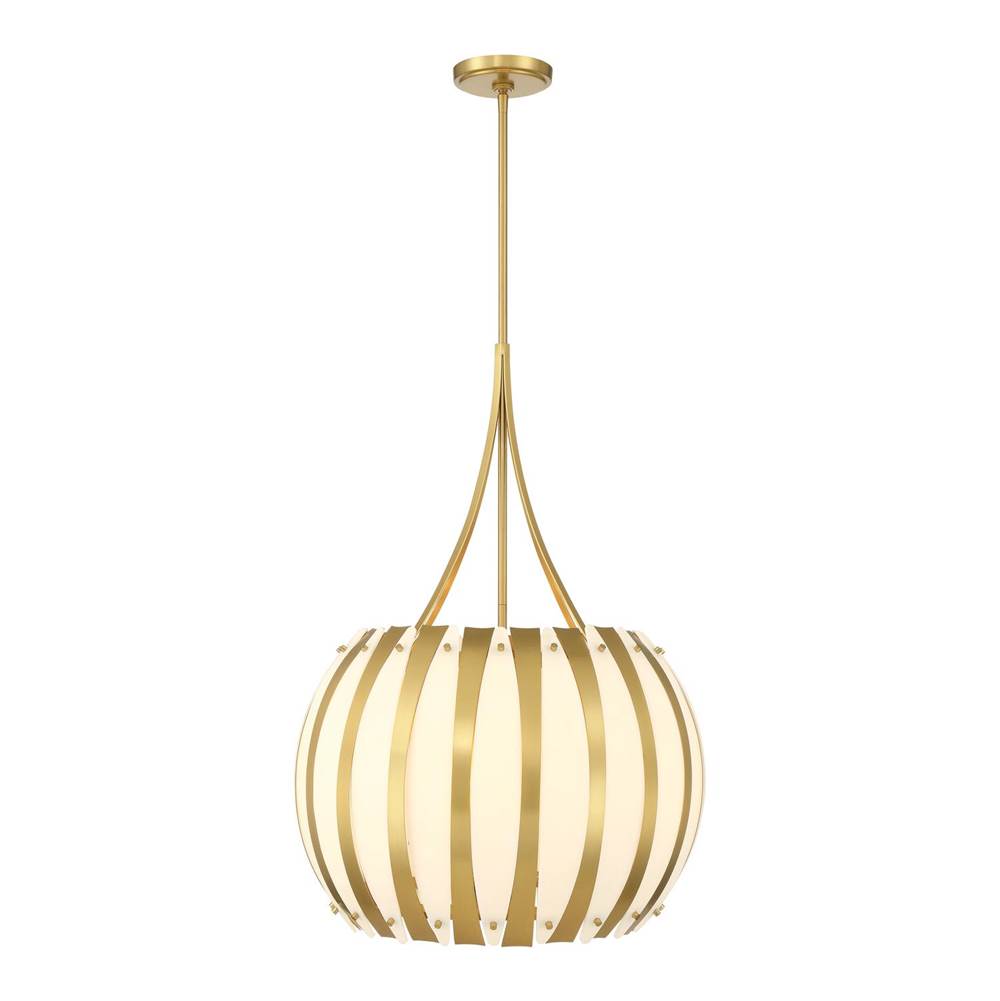 Crystorama DRA-8003-LG Luxe Gold Daria 20.5'' Luxe Gold Chandelier Image 8