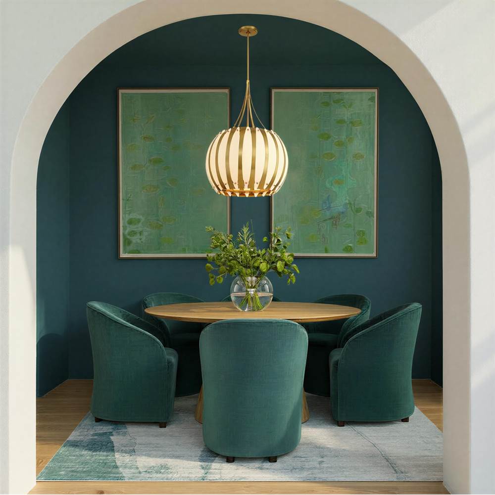 Crystorama DRA-8003-LG Luxe Gold Daria 20.5'' Luxe Gold Chandelier Image 4