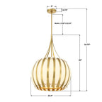 Crystorama DRA-8003-LG Luxe Gold Daria 20.5'' Luxe Gold Chandelier Image 3