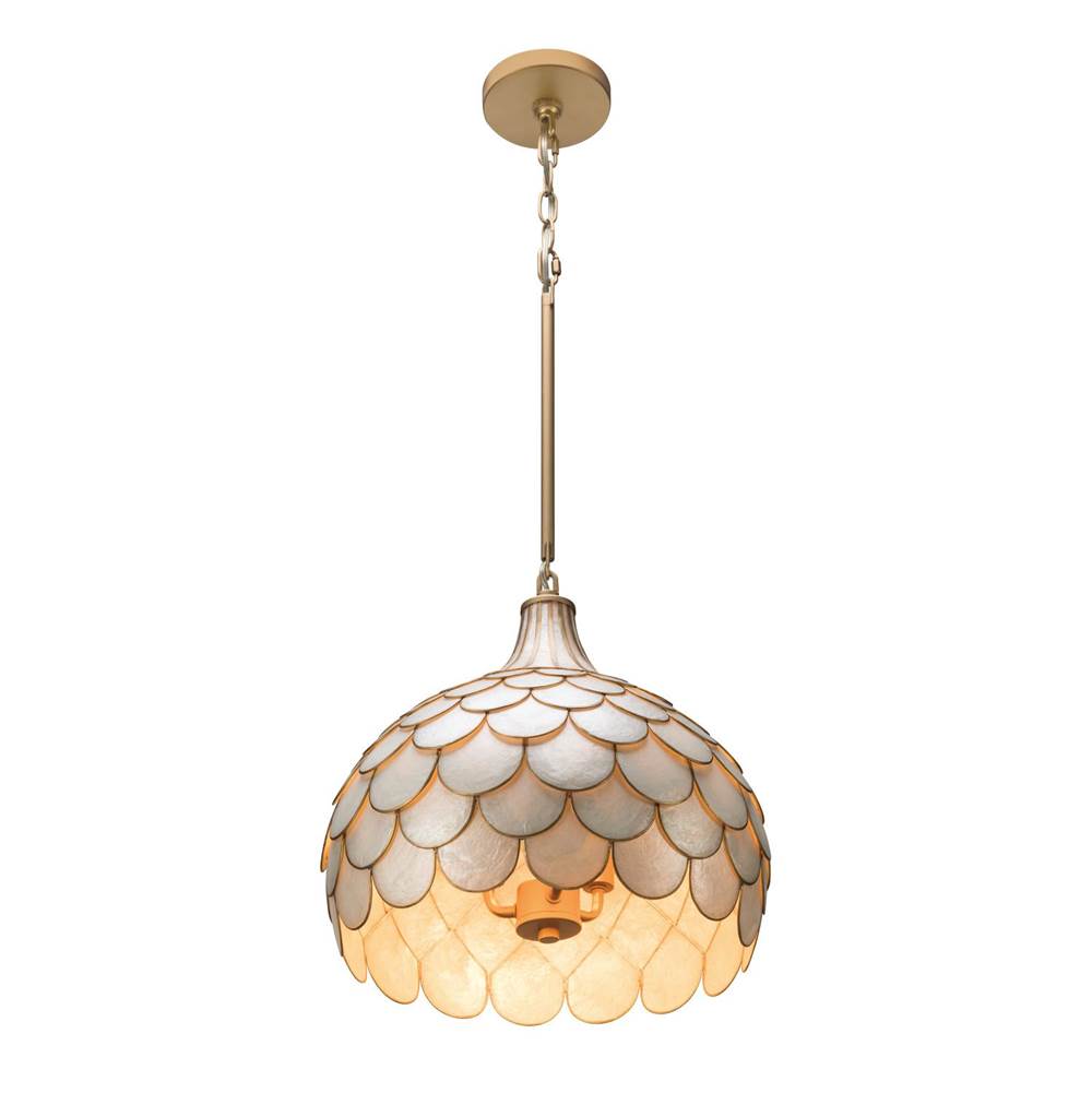 Crystorama DRB-7003-SG Soft Gold Darby 14'' Soft Gold Pendant Image 6