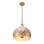 Crystorama DRB-7003-SG Soft Gold Darby 14'' Soft Gold Pendant Image 6