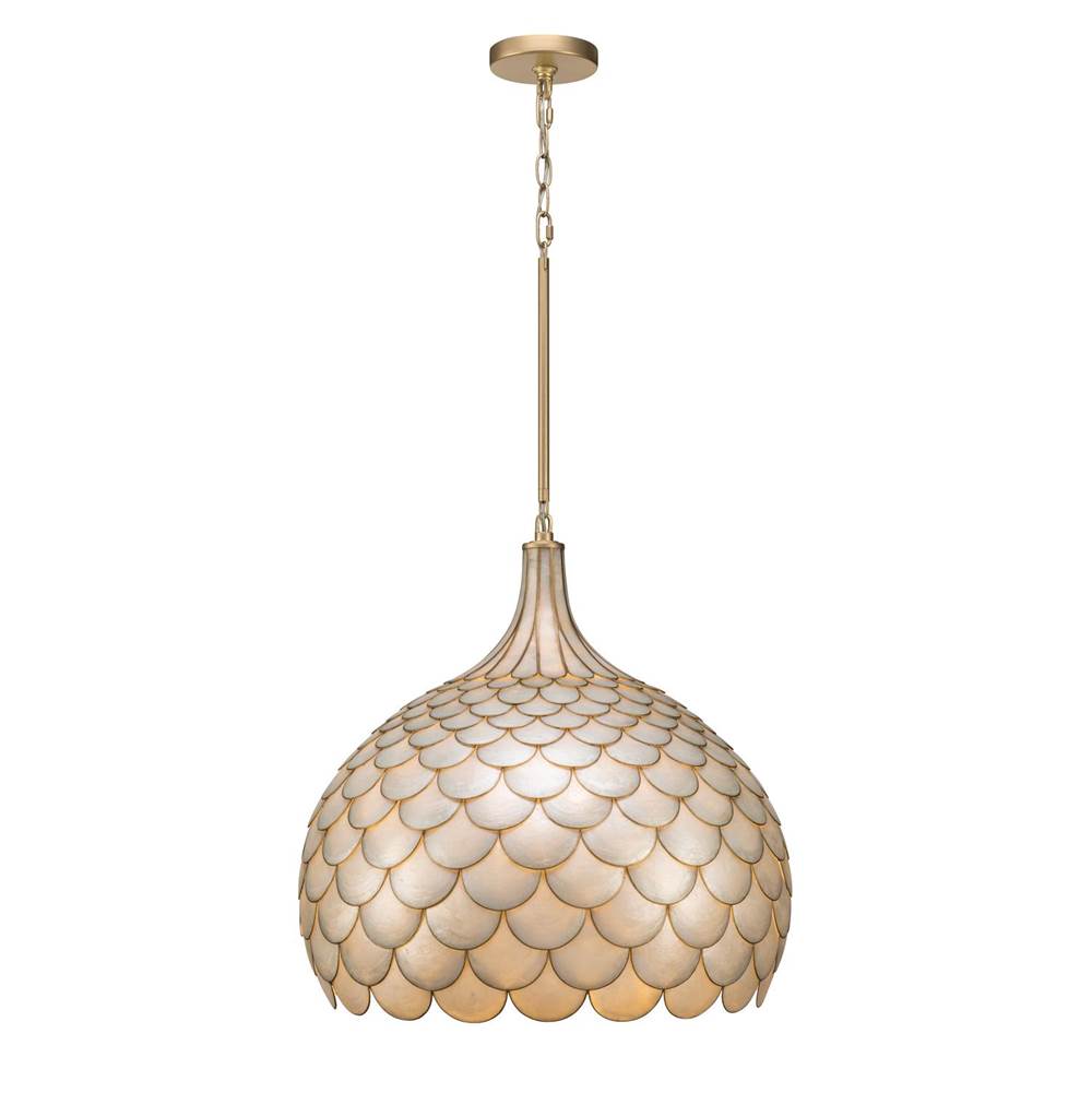 Crystorama DRB-7005-SG Soft Gold Darby 21'' Soft Gold Pendant Image 1
