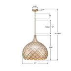 Crystorama DRB-7005-SG Soft Gold Darby 21'' Soft Gold Pendant Image 2