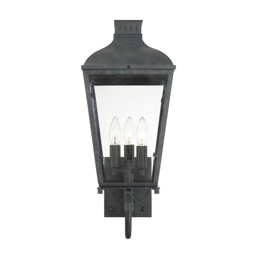 Crystorama Dumont 3 Light Graphite Outdoor Wall Mount