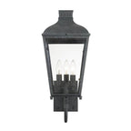 Crystorama Dumont 3 Light Graphite Outdoor Wall Mount