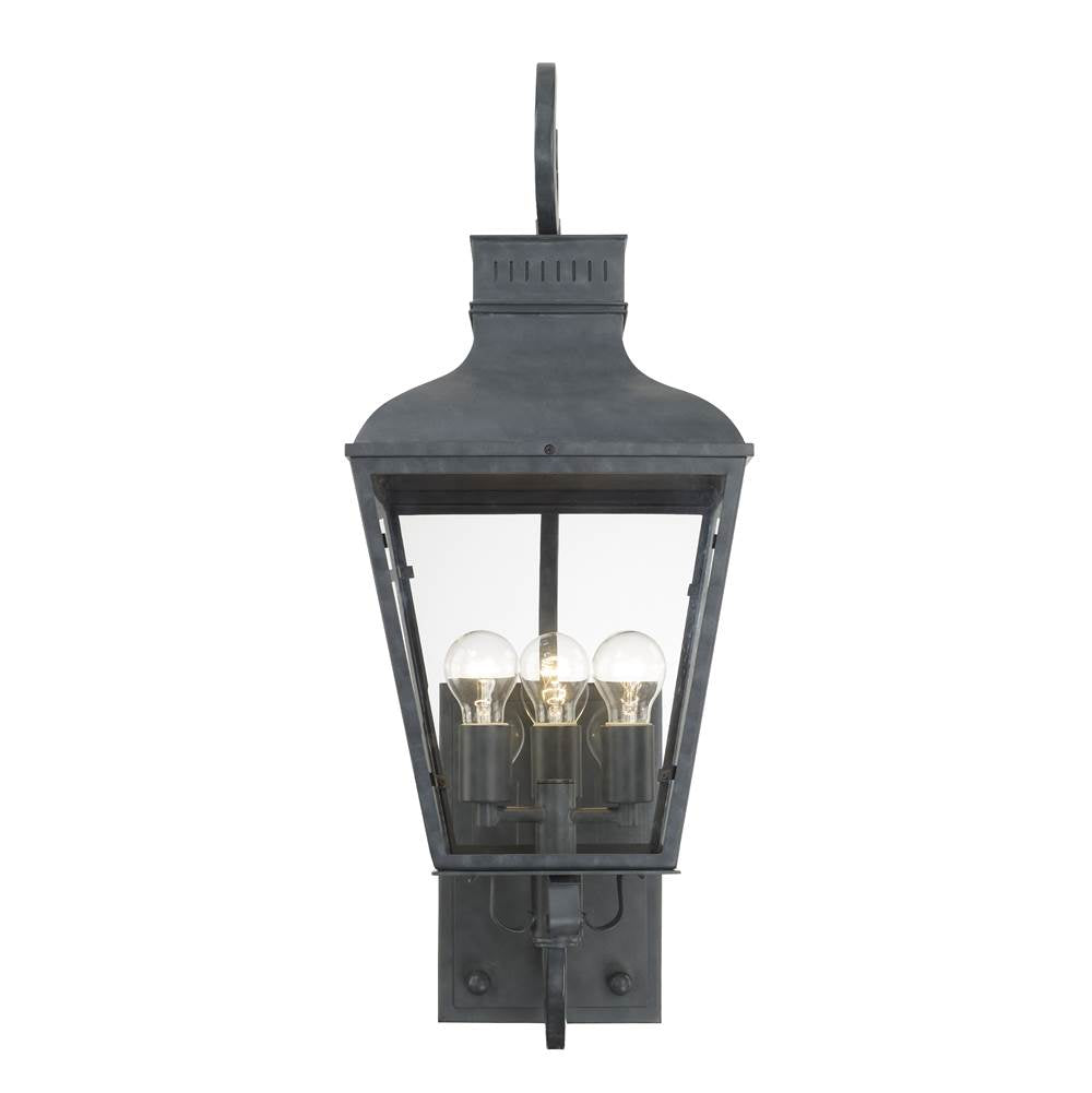 Crystorama Dumont 3 Light Graphite Outdoor Wall Mount