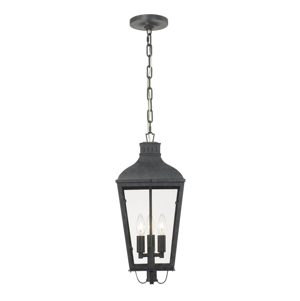 Crystorama Dumont 3 Light Graphite Outdoor Chandelier