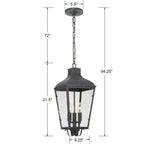 Crystorama DUM-9805-GE Graphite Dumont 3 Light Graphite Outdoor Chandelier Image 2