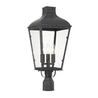 Crystorama DUM-9807-GE Graphite Dumont 3 Light Graphite Outdoor Lantern Post Image 1