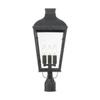 Crystorama Dumont 3 Light Graphite Outdoor Lantern Post