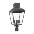 Crystorama DUM-9808-GE Graphite Dumont 3 Light Graphite Outdoor Lantern Post Image 1