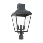 Crystorama DUM-9808-GE Graphite Dumont 3 Light Graphite Outdoor Lantern Post Image 1