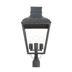 Crystorama Dumont 3 Light Graphite Outdoor Lantern Post