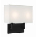 Crystorama DUR-A3542-BF Black Forged Durham 2 Light Black Forged Sconce Image 1