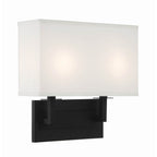 Crystorama DUR-A3542-BF Black Forged Durham 2 Light Black Forged Sconce Image 1