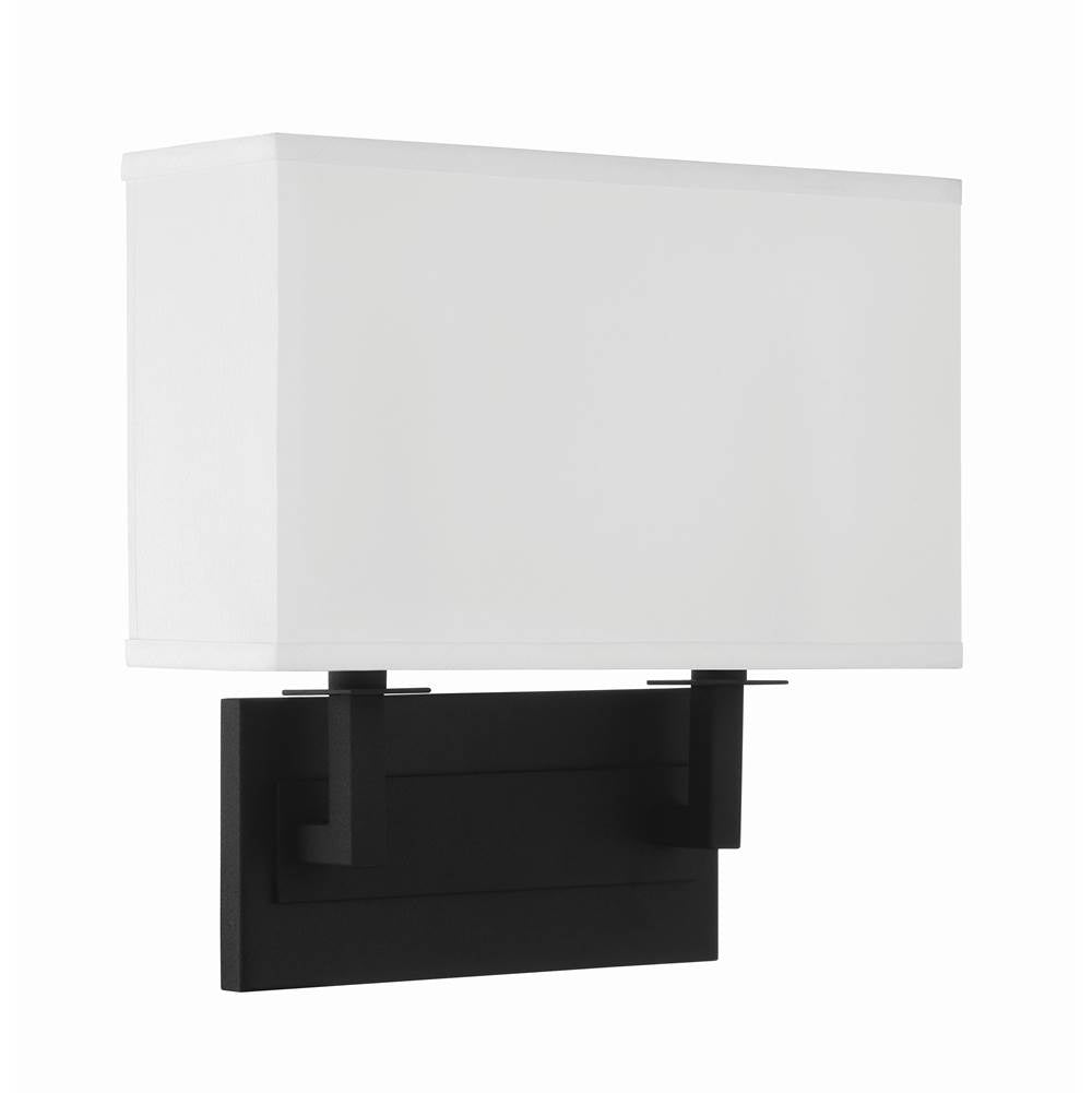 Crystorama DUR-A3542-BF Black Forged Durham 2 Light Black Forged Sconce Image 3