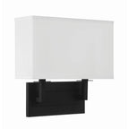 Crystorama DUR-A3542-BF Black Forged Durham 2 Light Black Forged Sconce Image 3