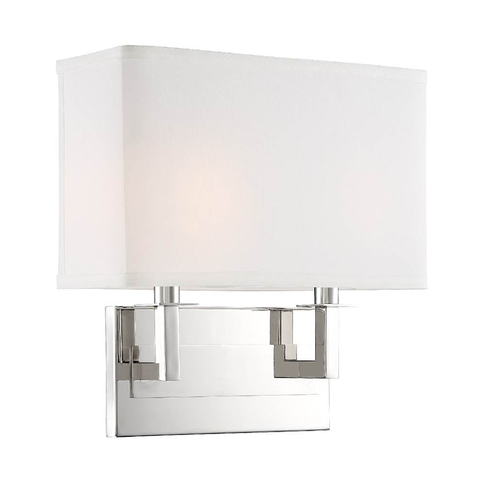 Crystorama Durham 2 Light Black Forged Sconce
