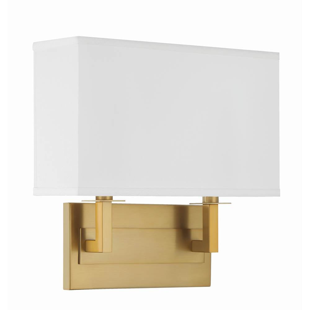 Crystorama DUR-A3542-VG Vibrant Gold Durham 2 Light Vibrant Gold Sconce Image 3