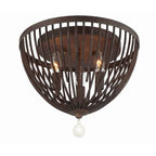 Crystorama Duval 3 Light Forged Bronze Ceiling Mount