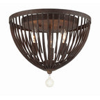 Crystorama DUV-620-FB Forged Bronze Duval 3 Light Forged Bronze Ceiling Mount Image 3