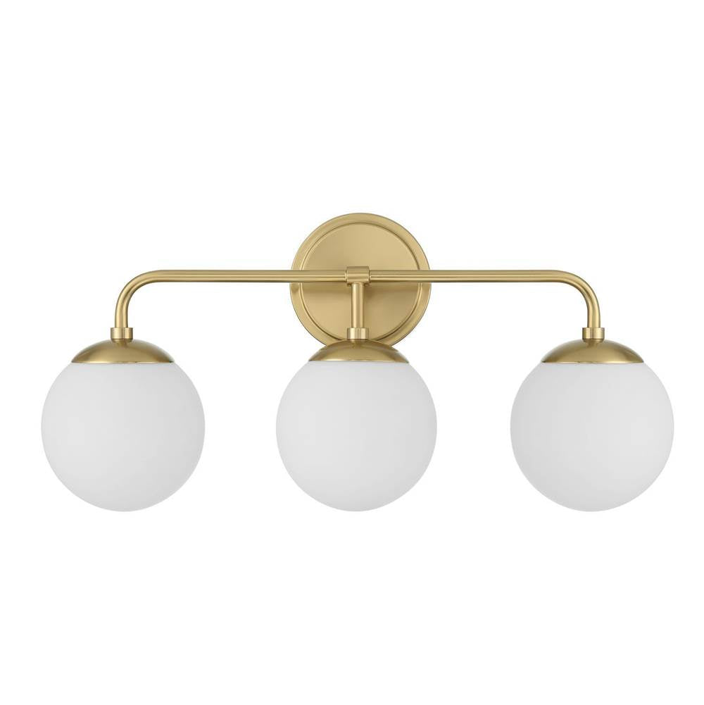 Crystorama ED0121003VG Vibrant Gold Maverick 3 Light Vibrant Gold Bathroom Vanity Image 5