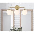 Crystorama ED0121003VG Vibrant Gold Maverick 3 Light Vibrant Gold Bathroom Vanity Image 4