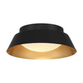 Crystorama ED0552202MKGD Matte Black,Gold Donoven 2 Light Matte Black, Gold Flush Mount Image 1