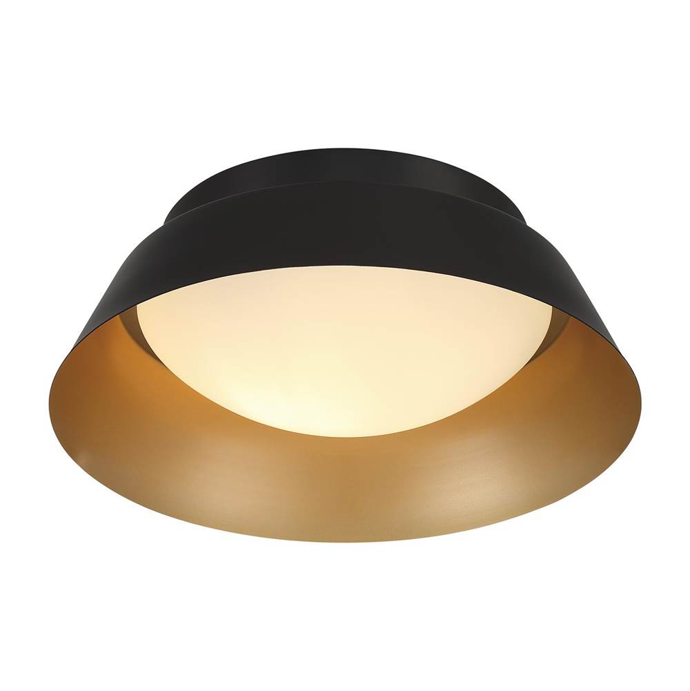 Crystorama ED0552202MKGD Matte Black,Gold Donoven 2 Light Matte Black, Gold Flush Mount Image 6