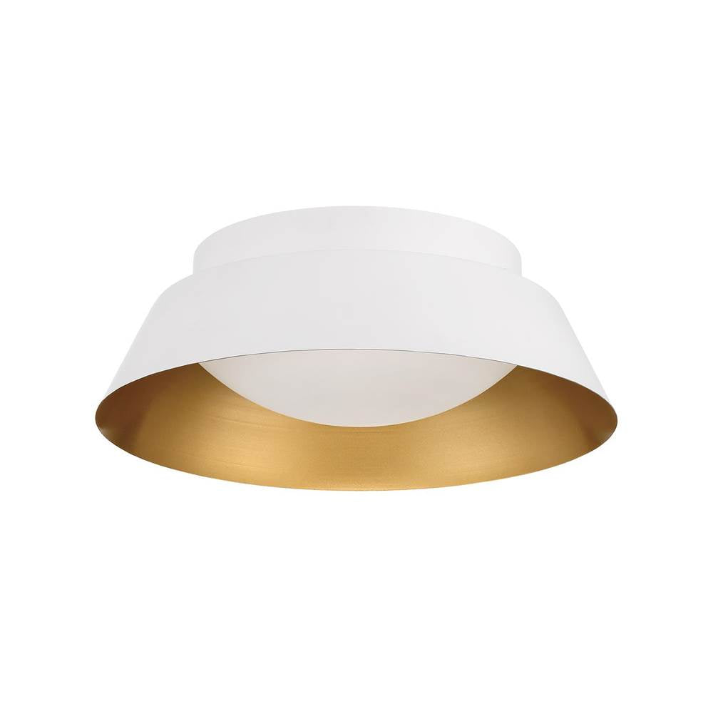 Crystorama Donoven 2 Light Matte Black, Gold Flush Mount