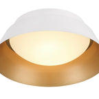 Crystorama ED0552202WHGD White,Gold Donoven 2 Light White, Gold Flush Mount Image 5