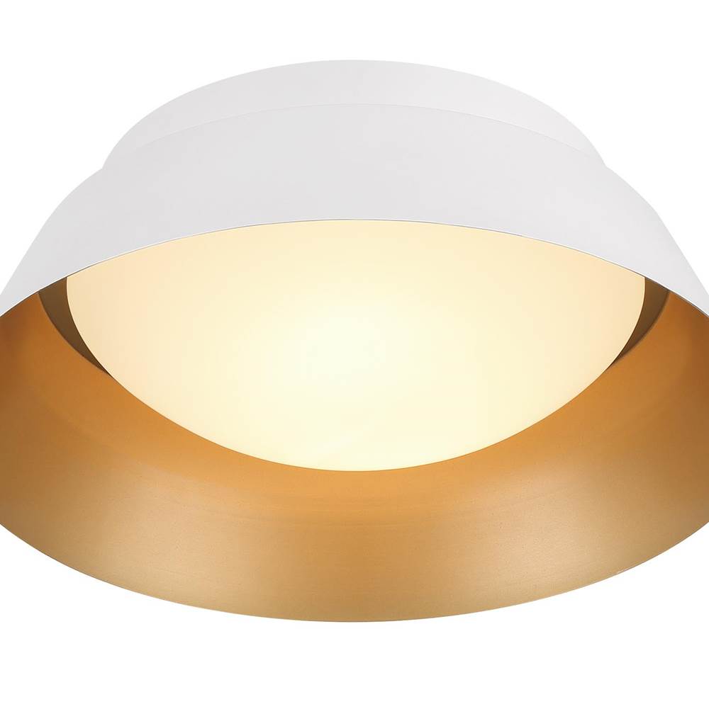 Crystorama ED0552202WHGD White,Gold Donoven 2 Light White, Gold Flush Mount Image 5