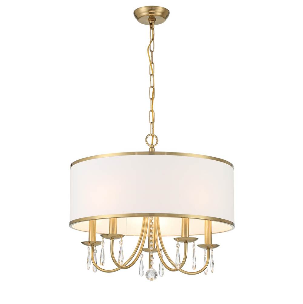 Crystorama ED0662205VG Vibrant Gold Adalynn 5 Light Vibrant Gold Chandelier Image 1