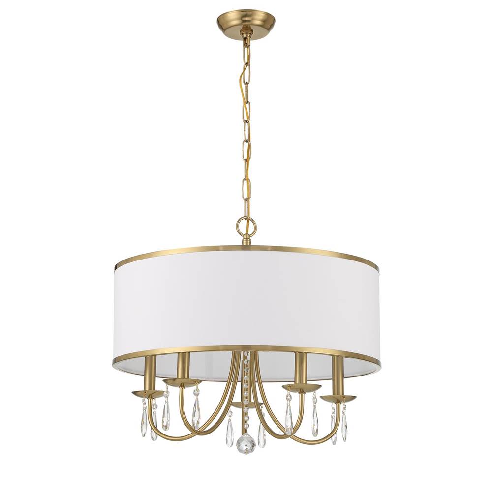 Crystorama Adalynn 5 Light Vibrant Gold Chandelier