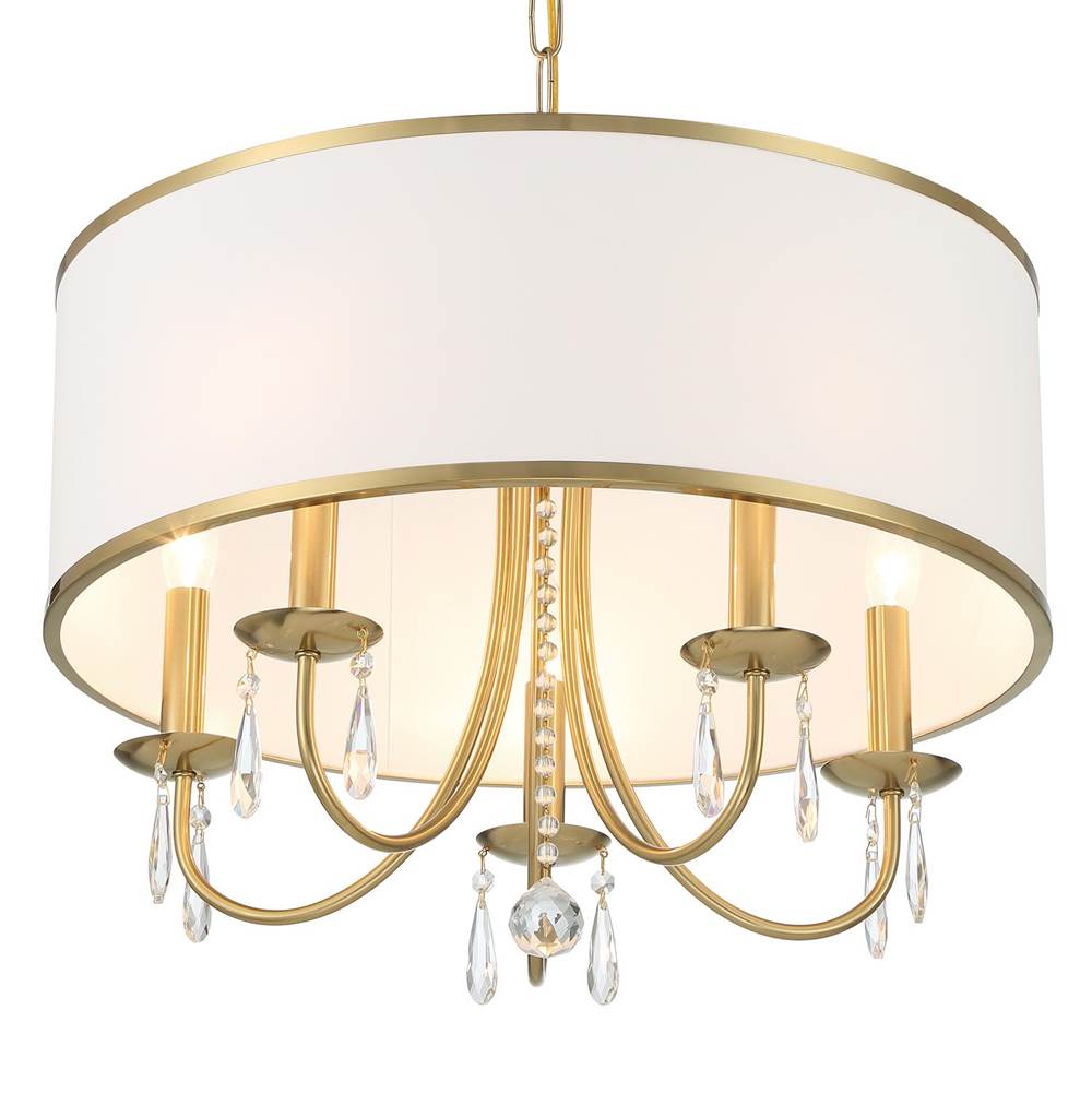 Crystorama ED0662205VG Vibrant Gold Adalynn 5 Light Vibrant Gold Chandelier Image 4