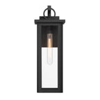 Crystorama Boadie 1 Light Matte Black Outdoor Sconce