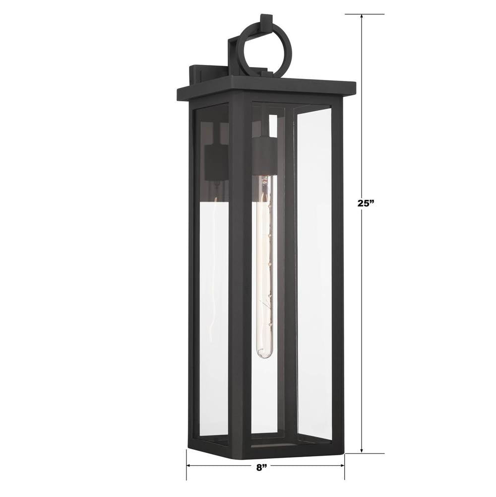 Crystorama ED0811201MK Matte Black Boadie 1 Light Matte Black Outdoor Sconce Image 3