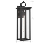 Crystorama ED0811201MK Matte Black Boadie 1 Light Matte Black Outdoor Sconce Image 3