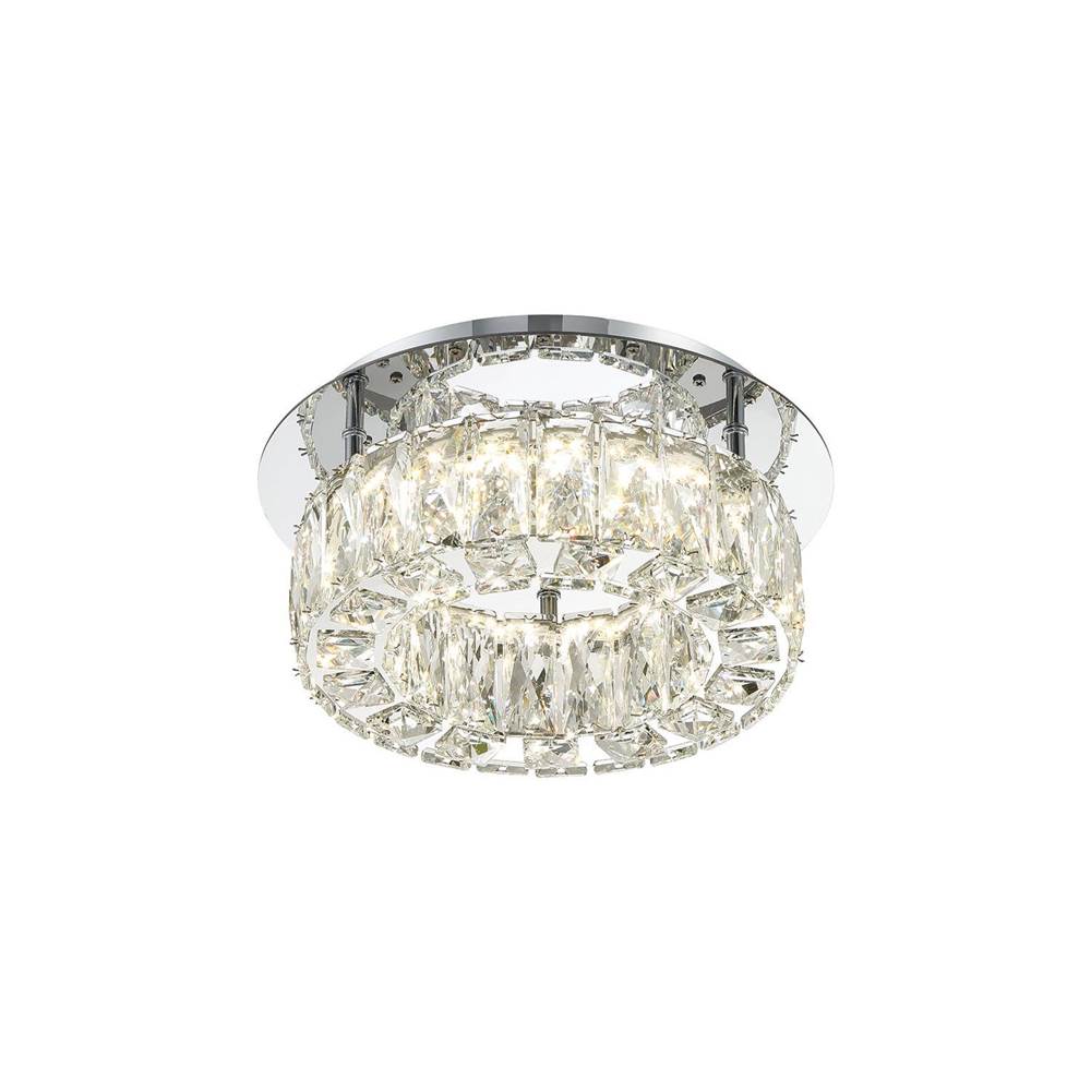 Crystorama Kinsley Led Polished Chrome Flush Mount