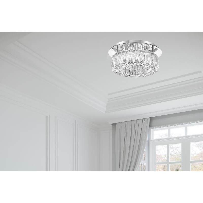 Crystorama ED3551201CH Polished Chrome Kinsley Led Polished Chrome Flush Mount Image 3