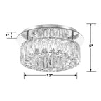 Crystorama ED3551201CH Polished Chrome Kinsley Led Polished Chrome Flush Mount Image 2