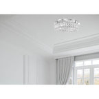 Crystorama ED3551801CH Polished Chrome Kinsley Led Polished Chrome Flush Mount Image 3