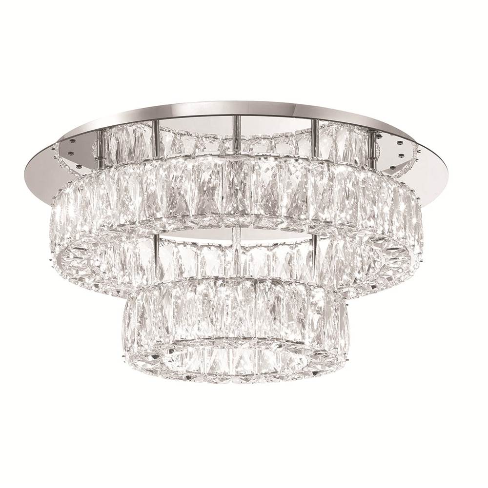 Crystorama ED3552001CH Polished Chrome Kinsley Led Polished Chrome Flush Mount Image 1