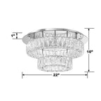 Crystorama ED3552001CH Polished Chrome Kinsley Led Polished Chrome Flush Mount Image 2
