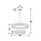 Crystorama ED3562801CH Polished Chrome Kinsley Led Polished Chrome Chandelier Image 2