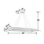 Crystorama ED3565001CH Polished Chrome Kinsley Led Polished Chrome Chandelier Image 2