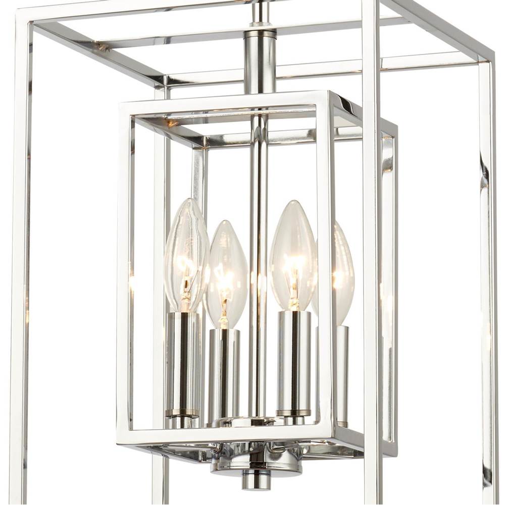 Crystorama ED884114CH Polished Chrome Kai 4 Light Polished Chrome Pendant Image 4