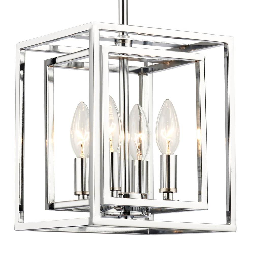 Crystorama Kai 4 Light Polished Chrome Pendant