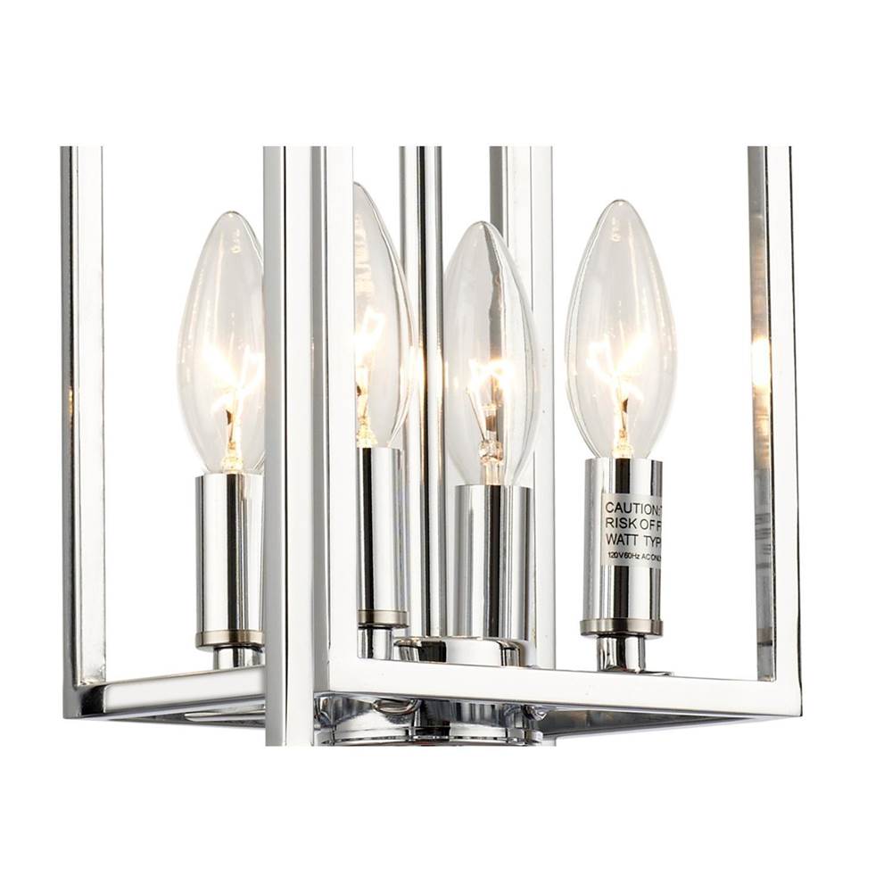 Crystorama ED884124CH Polished Chrome Kai 4 Light Polished Chrome Pendant Image 5