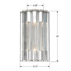 Crystorama ELL-B3002-PN Polished Nickel Libby Langdon For Crystorama Elliot 2 Light Polished Nickel Wall Mount Image 2